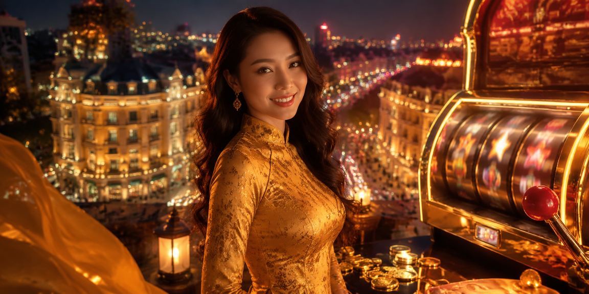 Người chơi slot game tại Hà Nội với phong cách áo dài truyền thống