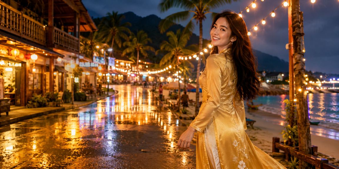 Người phụ nữ mặc áo dài tại Sapa đang dùng điện thoại tham gia trải nghiệm cá cược trực tuyến